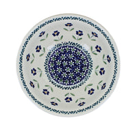 Blue Daisy Cereal/Soup Bowl Polish Pottery
