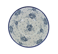 Blue Fleur Cereal/Soup Bowl Polish Pottery