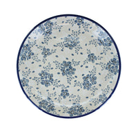 Blue Fleur Dessert Plate Polish Pottery
