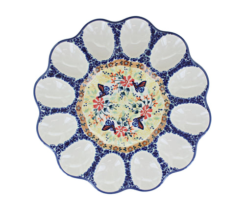 Blue Butterfly Egg Plate