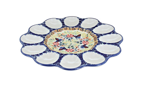 Blue Butterfly Egg Plate