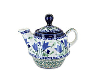 Blue Tulip Individual Teapot