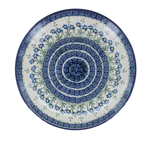 Blue Posy Dinner Plate Polish Pottery