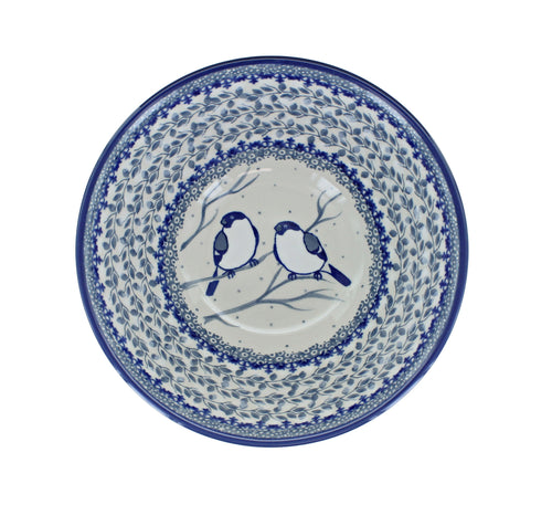 Bluebird Cereal/Soup Bowl Polish Pottery