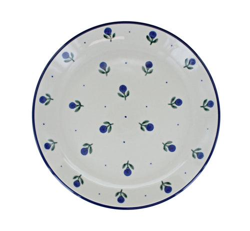 Blueberry Dessert Plate Polish Pottery