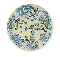 Bluebird Garden Dinner Plate Polish Pottery