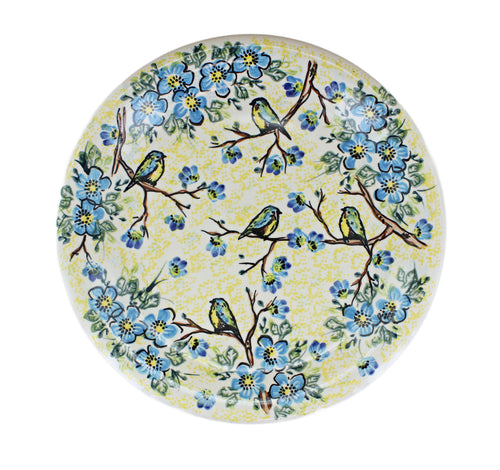 Bluebird Garden Dinner Plate Polish Pottery