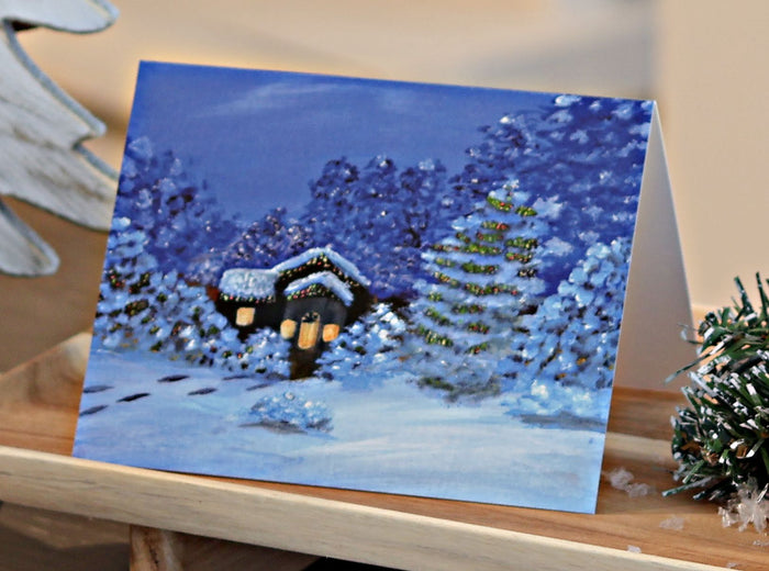 Winter Forest Card Polish Pottery
