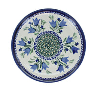 Blue Tulip Dessert Plate Polish Pottery