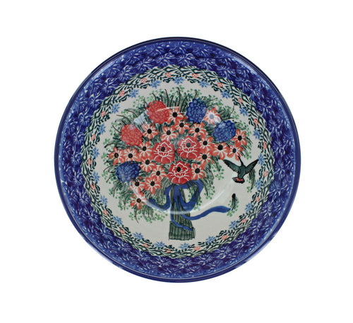 Blush Bouquet Cereal/Soup Bowl Polish Pottery
