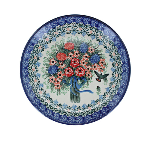 Blush Bouquet Dessert Plate Polish Pottery