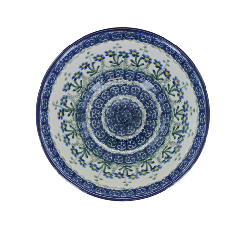 Blue Posy Cereal/Soup Bowl Polish Pottery