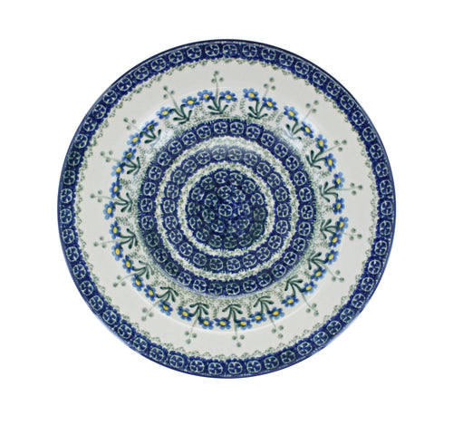 Blue Posy Soup Plate Polish Pottery