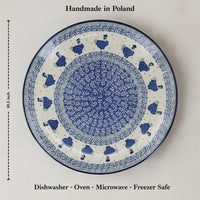Barnyard Rooster Dinner Plate Polish Pottery