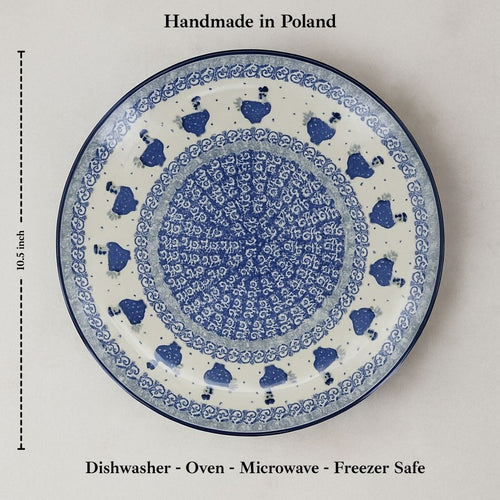 Barnyard Rooster Dinner Plate Polish Pottery