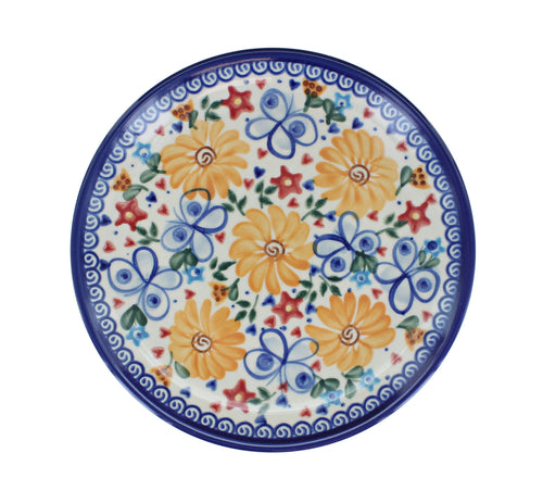 Butterfly Dessert Plate Polish Pottery