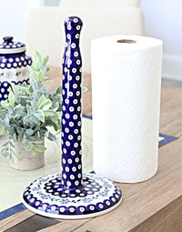 Blue Violet Paper Towel Holder Polish Pottery
