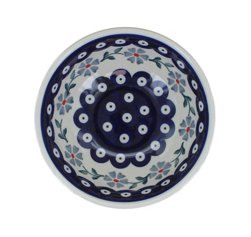 Blue Violet Dessert Bowl Polish Pottery