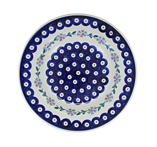 Blue Violet Soup Plate Polish Pottery