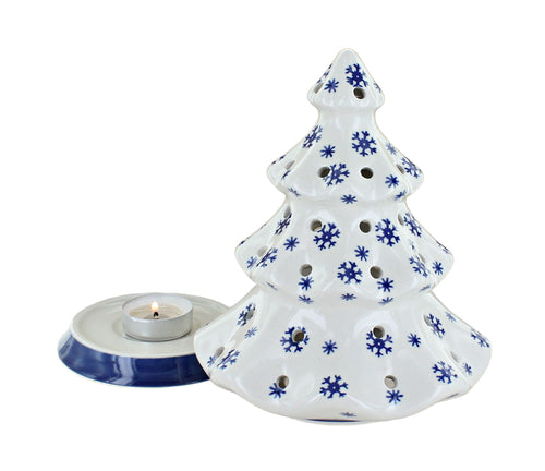 Snow Flurry Tree Luminary Polish Pottery