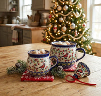 Cardinal Holly Bubble Soup Mug