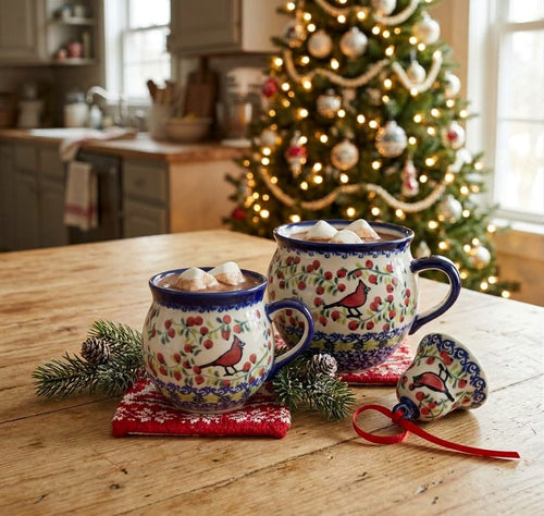 Cardinal Holly Bubble Soup Mug