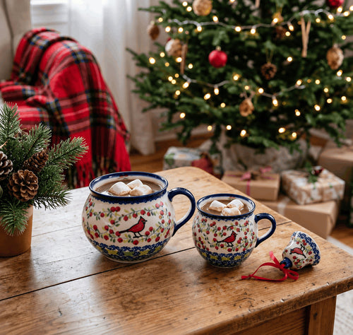 Cardinal Holly Bubble Soup Mug