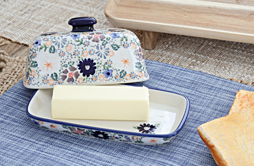 Carnival Butter Dish Polish Pottery