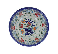 Christmas Bounty Dessert Bowl Polish Pottery