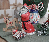 Christmas Bounty Santa Claus Polish Pottery