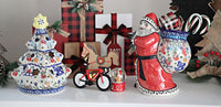 Christmas Bounty Christmas Tree Luminary Polish Pottery