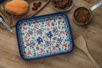 Christmas Bounty Small Rectangular Baker Polish Pottery