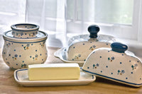Country Meadow French Butter Dish Polish Pottery