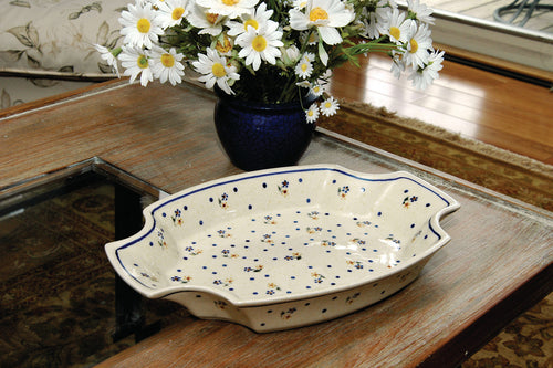 Country Meadow Large Serving Tray Polish Pottery