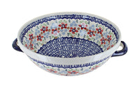 Polish Pottery Red Poppy Colander