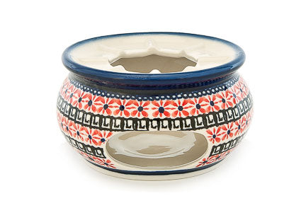 Floral Butterfly Teapot Warmer Polish Pottery