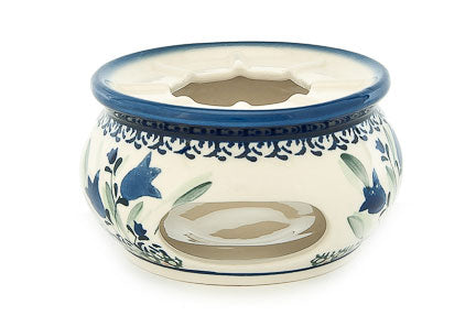 Blue Tulip Teapot Warmer Polish Pottery