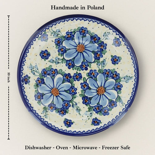 Daisy Surprise Dinner Plate Polish Pottery