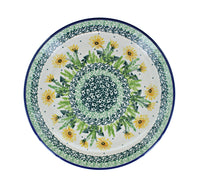 Dandelion Dessert Plate Polish Pottery