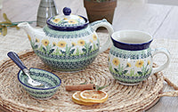 Dandelion Medium Teapot Polish Pottery
