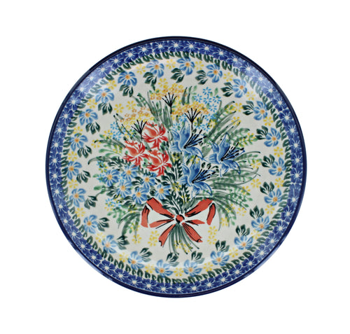 Day Lily Bouquet Dessert Plate Polish Pottery