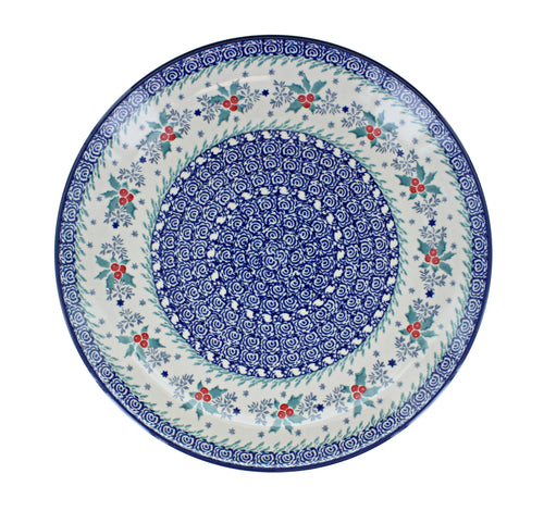 December Joy Dinner Plate Polish Pottery