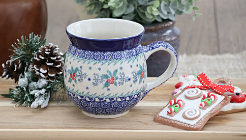 December Joy Bubble Mug Polish Pottery