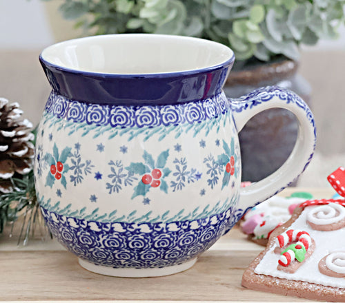 December Joy Bubble Mug Polish Pottery