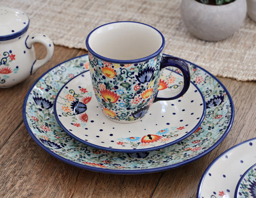 Desert Flower Dessert Plate Polish Pottery