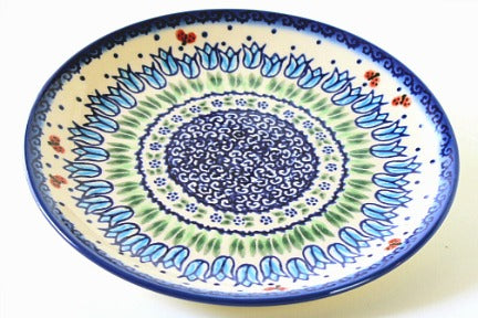 Garden Tulip Dessert Plate Polish Pottery