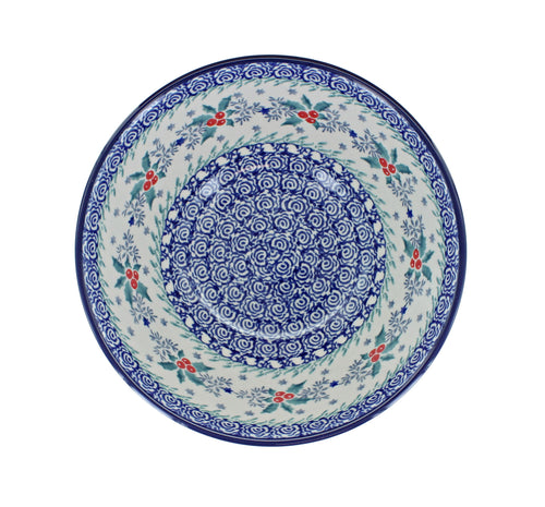 December Joy Cereal/Soup Bowl Polish Pottery