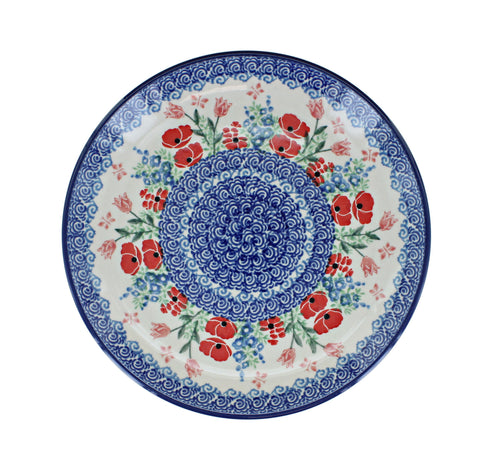 Dreaming of Poppies Dessert Plate Polish Pottery