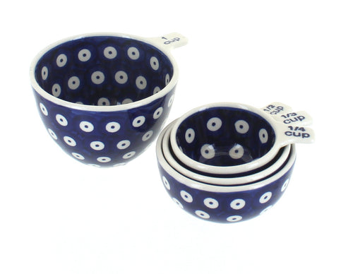 Polish Pottery Dots Measuring Cup Set