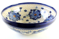 Daisy Surprise Large Serving Bowl Polish Pottery